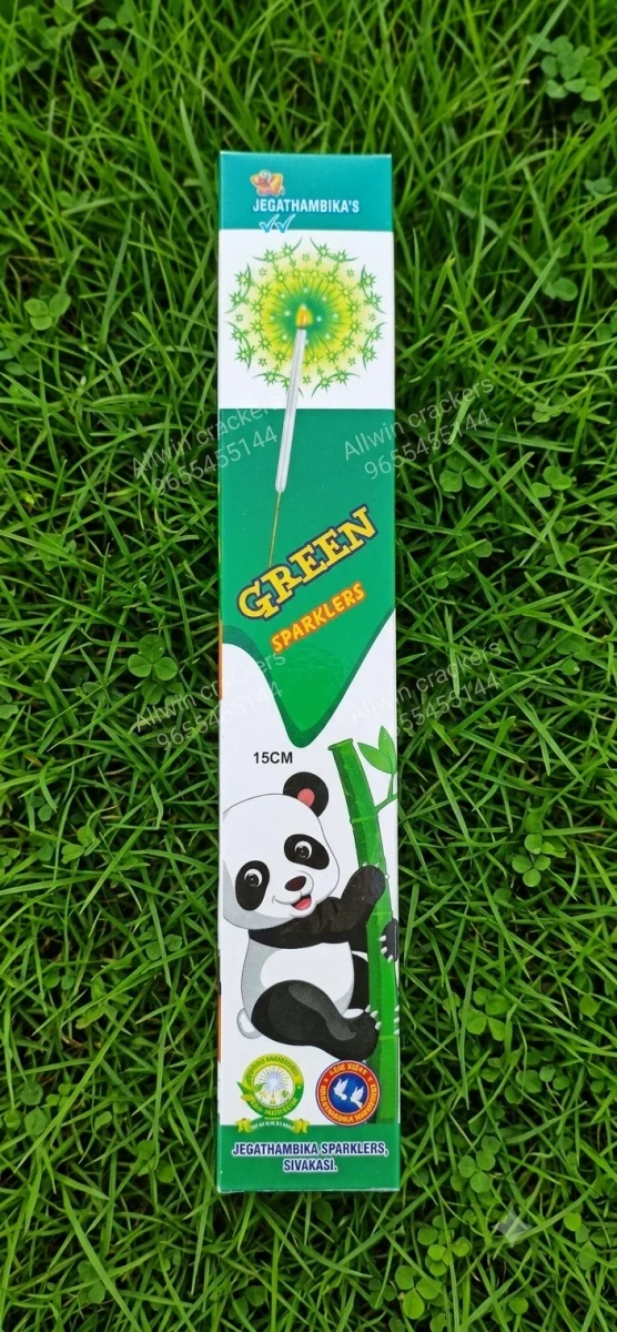 15 CM GREEN SPARKLERS