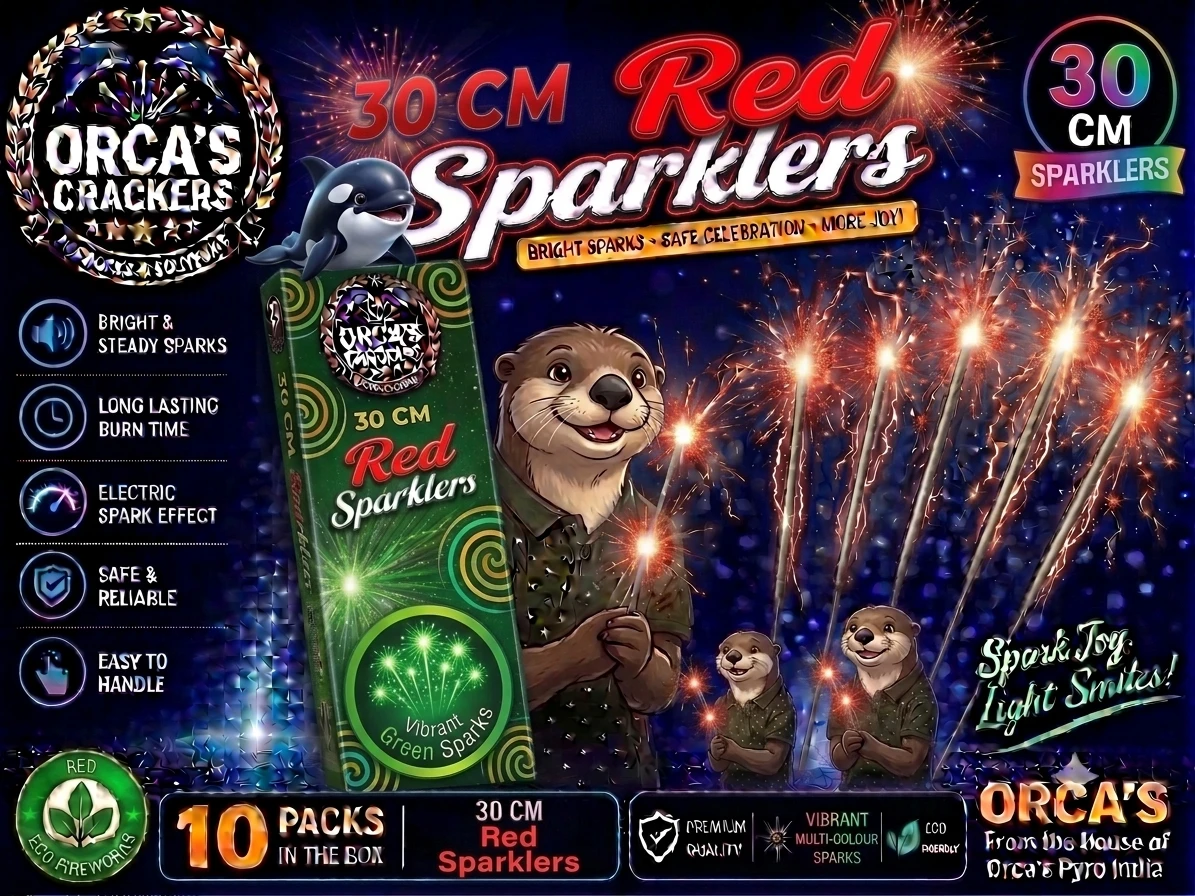 30 CM RED SPARKLERS