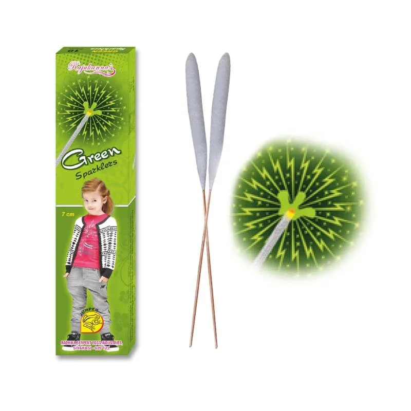 7 CM Green Sparklers (10 PCS)