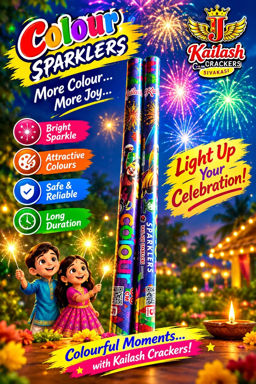 50 CM COLOUR SPARKLERS
