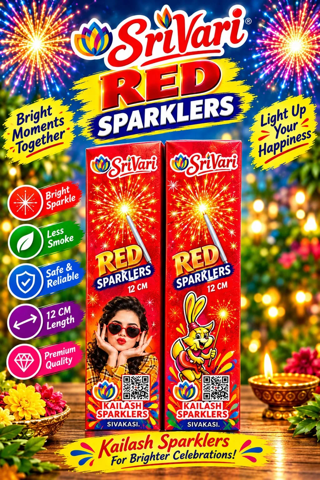 15 CM RED SPARKLERS