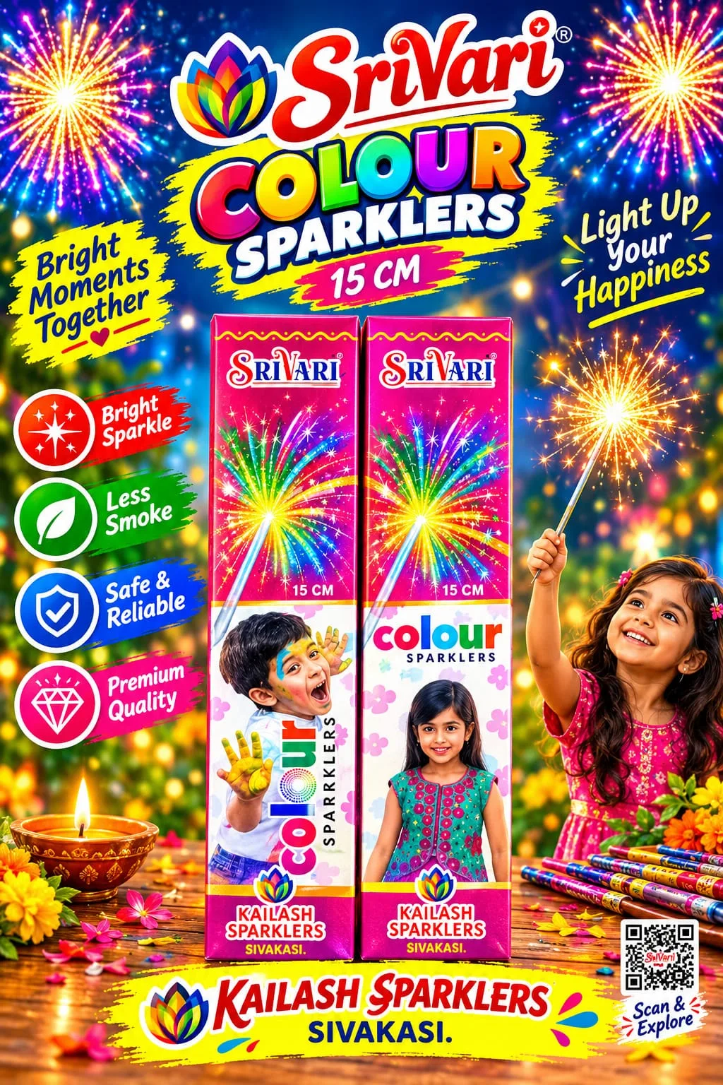 15 CM COLOUR SPARKLERS