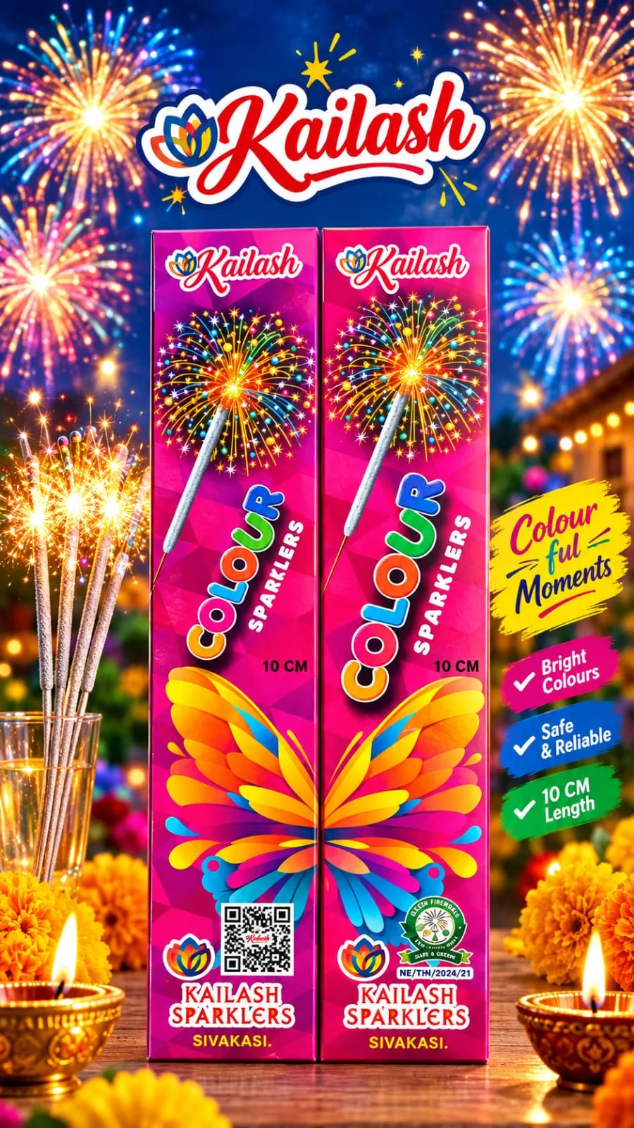 10 CM COLOUR SPARKLERS