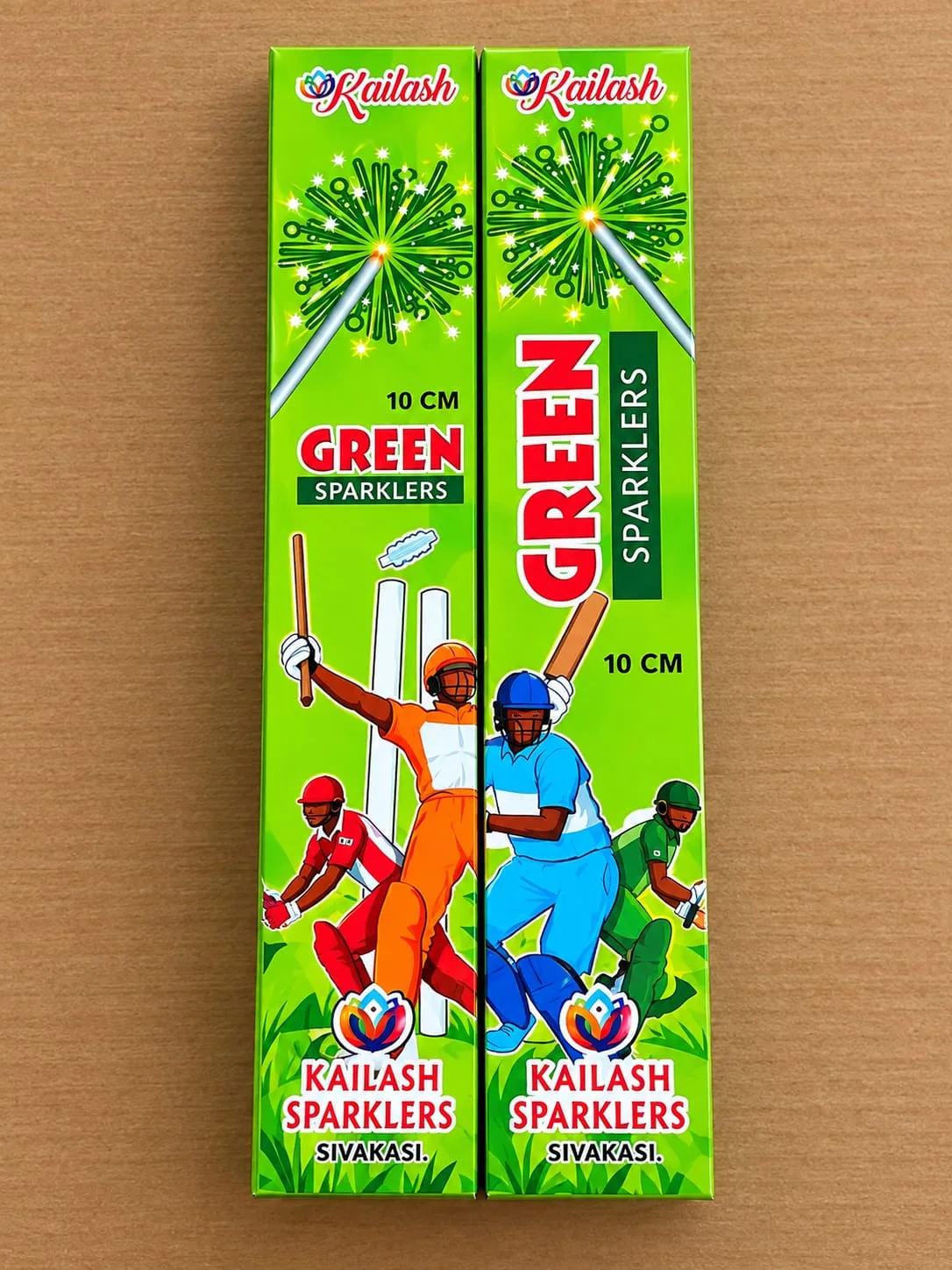 10 CM GREEN SPARKLERS
