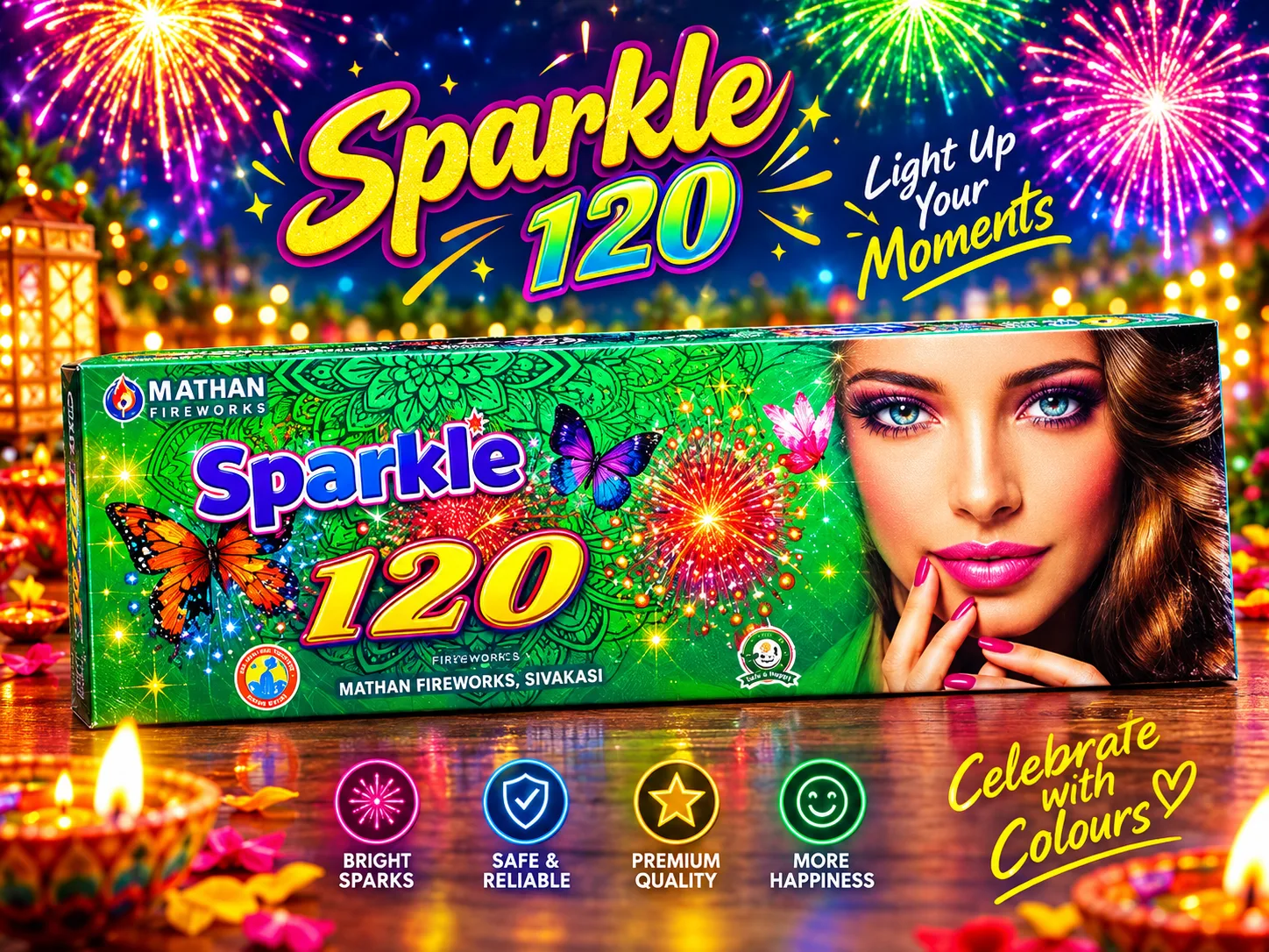 120 Shot Multicolour (Sparkle)