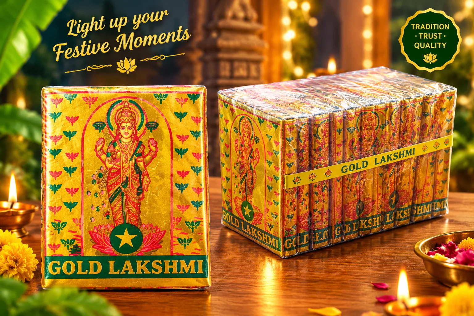 4” Gold Lakshmi