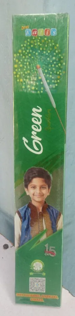 15 cm Green Sparklers (10 Pcs)
