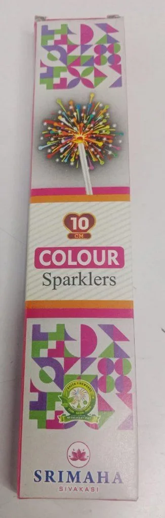 7cm Colour  Sparklers (10 Pcs)