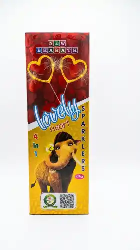 Lovely Heart Sparklers 4 Pcs