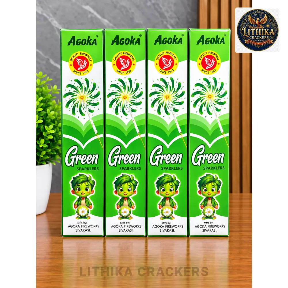 10 cm Green Sparklers