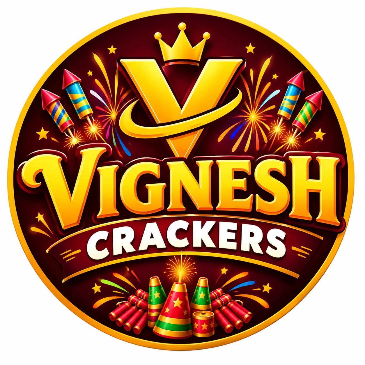 Vignesh crackers shop logo